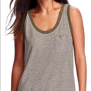 Old Navy Striped Boyfriend Tank Top